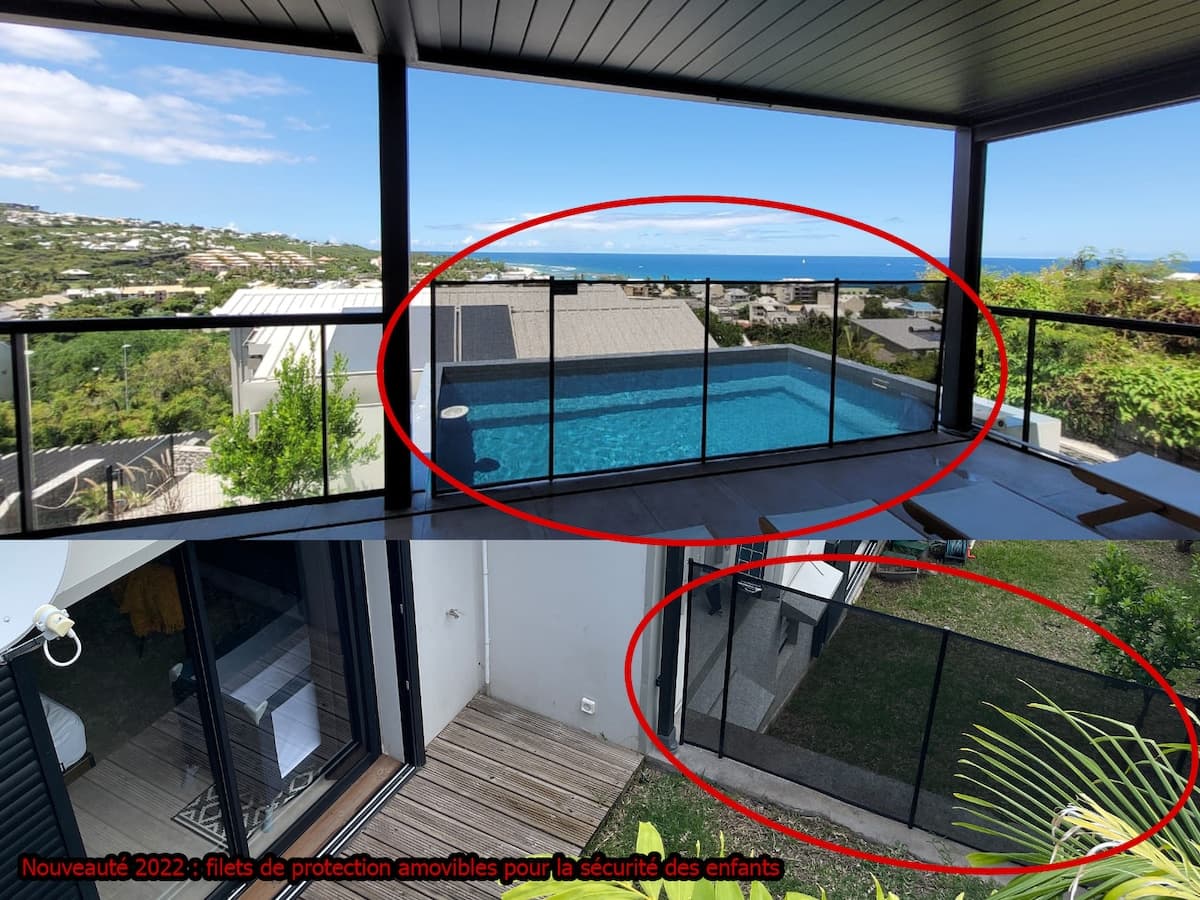 Piscine filets sécurité